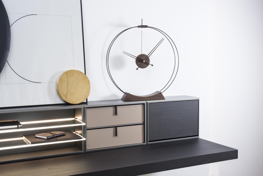 aire nomon clocks stained ash wood