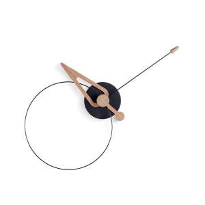 pico clock black fiberglass hands in oak finish  
