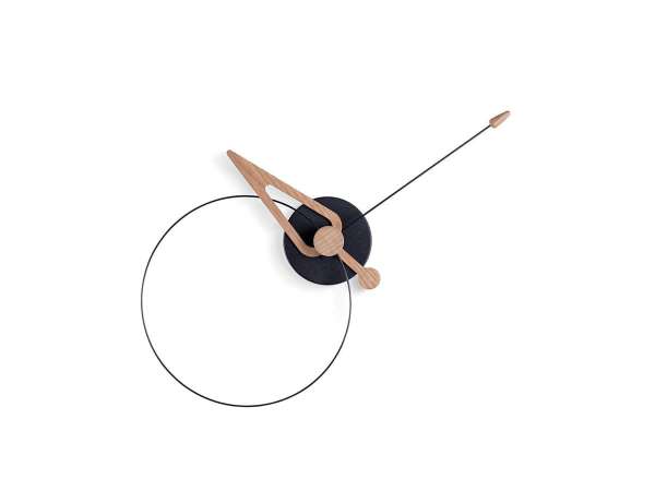 pico clock black fiberglass hands in oak finish